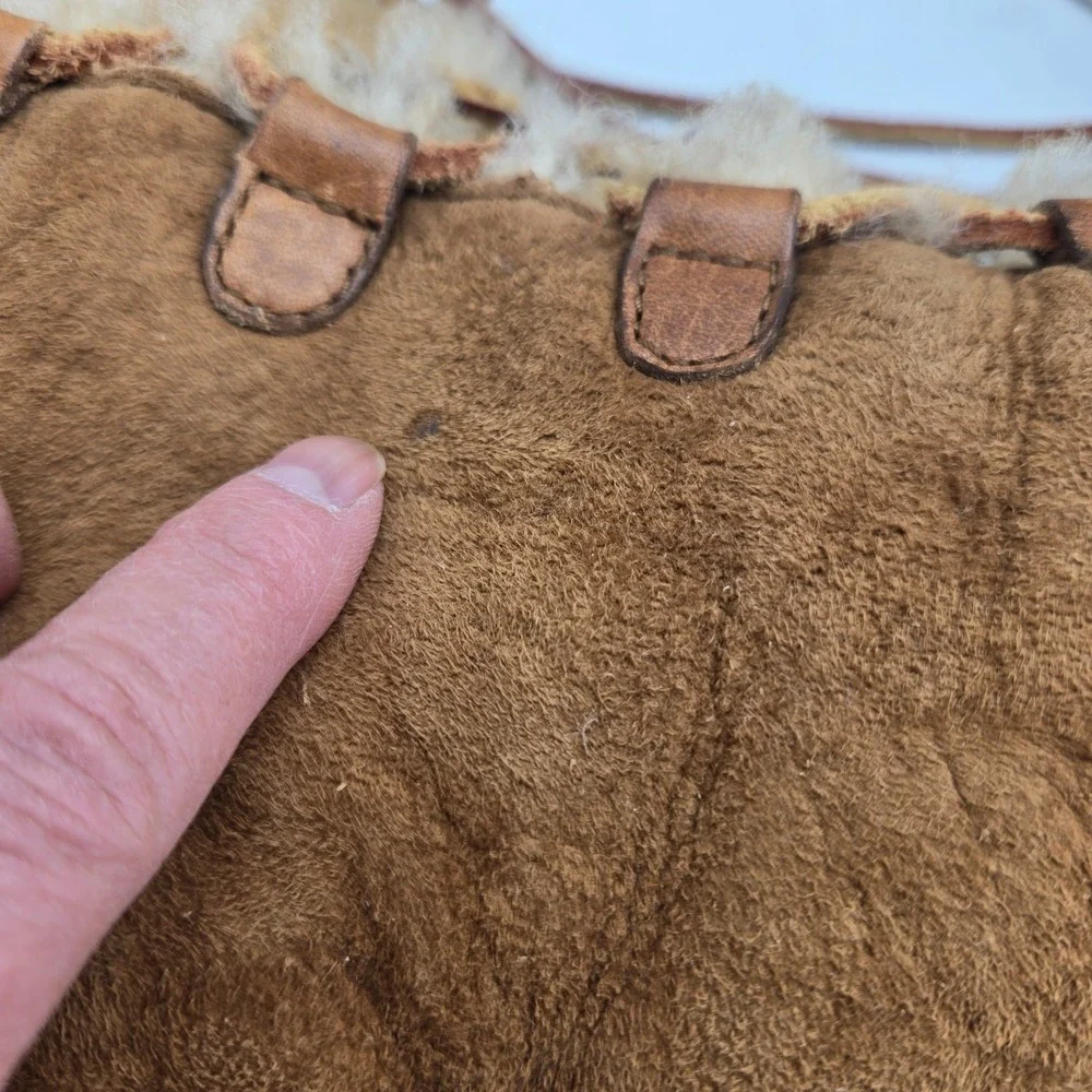Born Boots Womens Sz 10/42 Chestnut Nome W5198 Tan Leather Shearling Fur Suede